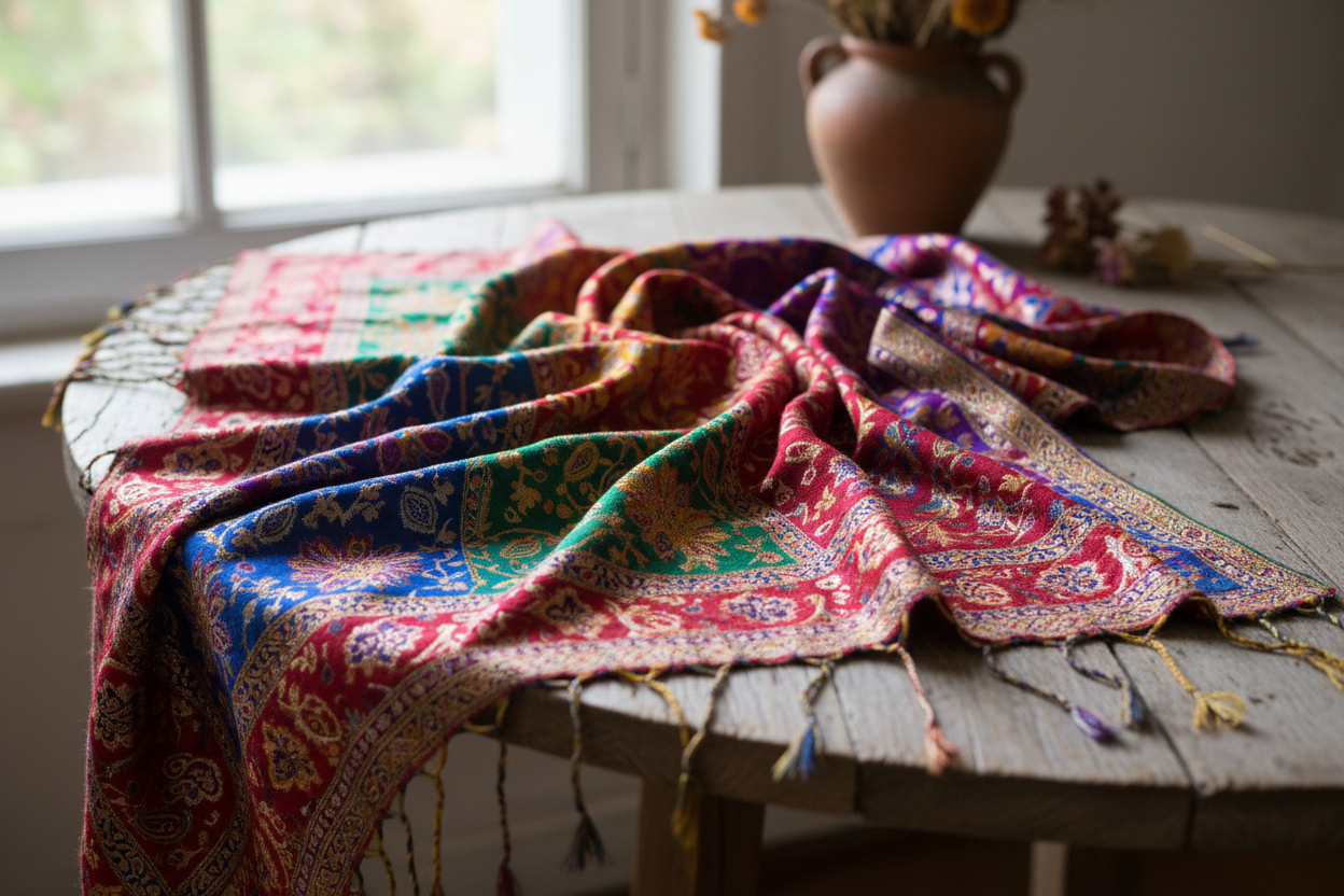 bright handmade pashm